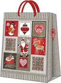 Пакет подарочный "Картинки Рождества" 20x25x10см Paw AGB031403