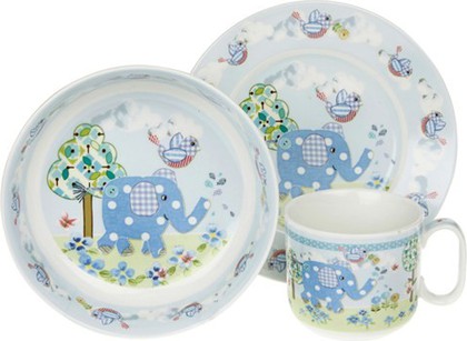 Набор детской посуды Lesser & Pavey Слоненок Элли и птичка, 3пр, для мальчика LP33118