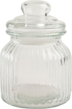 Ёмкость для хранения T&G Glass Jars Ribbed, 600мл 13001