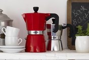 Гейзерная кофеварка KitchenCraft La Cafetiere 6 чашек, красный ES000006