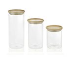 Ёмкость для хранения сыпучих продуктов Andrea House Glass and Wood CC16205