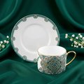 Чайная пара ИФЗ Соло, Ландыш майский, 300мл, подарочный набор, фарфор 81.32654.00.1