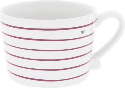 Кружка Bastion Collections White Stripes Red Нeart Grey RJ/CUP 010 RED