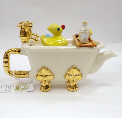 Чайник коллекционный Ванна мини (ванна с утёнком) The Teapottery 4411