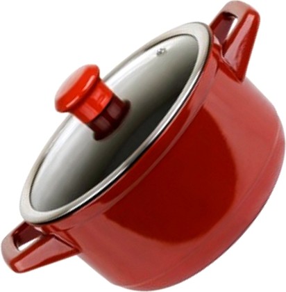 Ceraflame DUO Кастрюля со стеклянной крышкой, диаметр 22см, 3,2л, красная, артикул C99316422