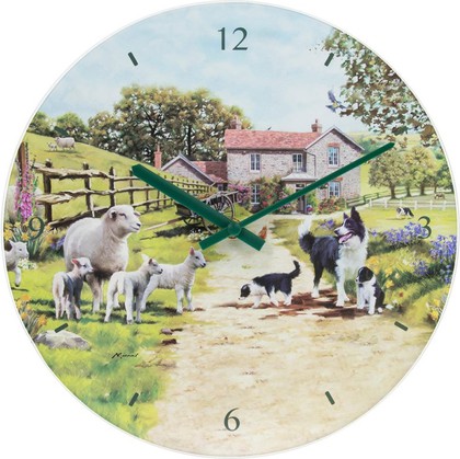 Часы настенные Lesser & Pavey Колли с овечками d30см LP94195