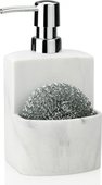 Диспенсер для моющего средства Andrea House White Marble с сеткой CC66282