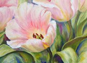 Подставки под тарелки на стол Top Art Studio Альпийские тюльпаны 40х29см, 4шт, пробка GD2513-TA