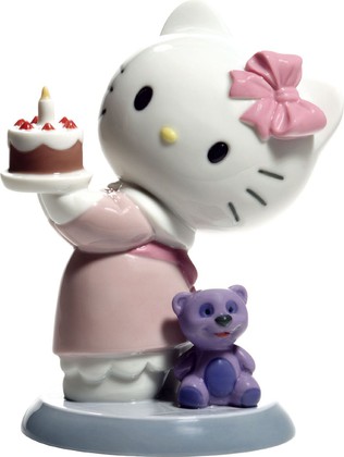 Статуэтка фарфоровая NAO Hello Kitty! С днём рождения (Happy Birthday!) 12см 02001695