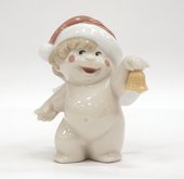 Статуэтка фарфоровая NAO Новогодний Ангелочек (Cheeky Santa) 9см 02005058