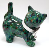 Копилка Кошка KITTY зелёная в птичках Pomme-Pidou 148-00021/1
