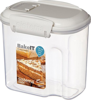 Контейнер для продуктов Sistema Bake IT, 645мл, белый 1202