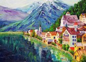 Подставки под тарелки на стол Top Art Studio Южные Альпы 40х29см, 4шт, пробка GD2519-TA