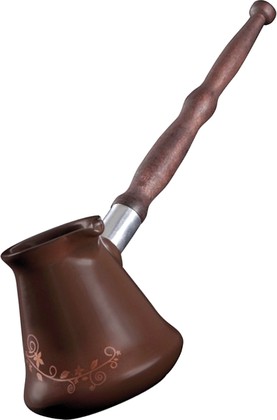 Ceraflame IBRIKS Турка керамическая, цвет - шоколадный с декором, 0,35л, артикул D93228