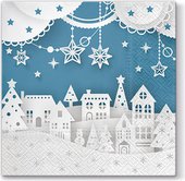 Салфетки для декупажа Paw Рождественский городок, 33x33см, 20шт. TL805000