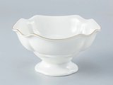 Ваза для конфет ИФЗ Наташа, Золотая лента, 12.5x7см, костяной фарфор 80.05473.00.1