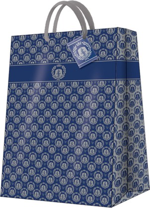 Пакет подарочный бумажный Paw Королевский ,синий 30x41x12см AGB019102