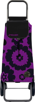 Сумка-тележка Rolser Flor, 2 колеса, складная, фиолетово-чёрная PAC012lila/negro