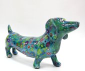 Копилка Pomme-Pidou Такса Ted бирюзовая 148-00014/C