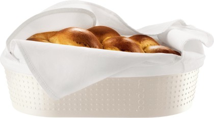 Корзинка для хлеба с 2 салфетками, Bistro, белая, 11320-913