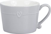Кружка Bastion Collections Grey Line Нeart White RJ/MUG GR/WH HEART