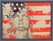 Поднос с подушкой "Америка" 41х31см Top Art Studio HSN0810-TA