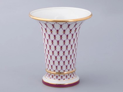 Ваза ИФЗ Ампирная, Сетка-Блюз 2, 20.3см, настольная, фарфор 80.92727.00.1