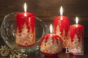Свеча декоративная Bartek Candles Ёлочка нарядная, колонна, 7х15см 118012