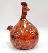 Копилка Маленький Цыплёнок MARIE красная с птичками Pomme-Pidou 148-00071/3