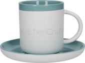 Кофейная пара KitchenCraft La Cafetiere Barcelona Ретро Блю, 280мл C000546