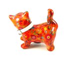 Копилка Pomme-Pidou Кошка Kitty оранжевая с цветочками 148-00021/6