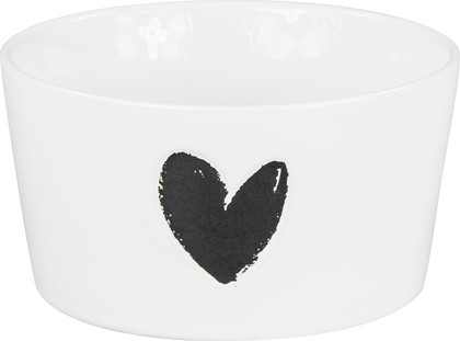 Салатник Bastion Collections White Нeart Black RJ/BO WH/BL HEART