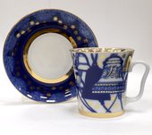 Бокал с блюдцем Колокола, ф. Ленинградский ИФЗ 81.15204.00.1