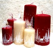 Свеча "Зимняя сказка", колонна 6х11см Bartek Candles 306012