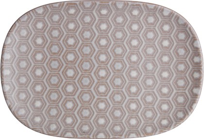 Блюдо овальное Denby Импрессия Hexagon розовый, 26см 439012689