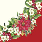 Салфетки для декупажа Paw Венок красный, 20шт 33x33см TL613003