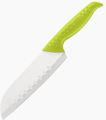 Bodum BISTRO Нож "Сантоку", керамическое лезвие 17см, зелёный, артикул 11311-565