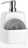 Диспенсер для моющего средства Andrea House White Ceramic and Chrome с сеткой CC66140