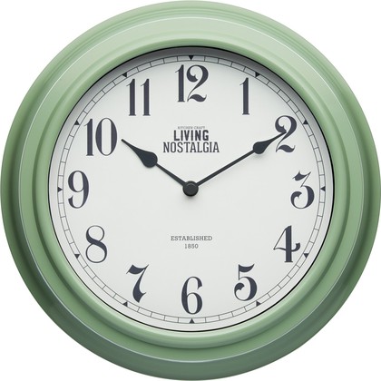 Часы настенные KitchenCraft Living Nostalgia green LNCLOCKGRN