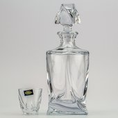 Набор для ликера "Квадро" графин 500мл + 6 стаканов 55мл Crystalite Bohemia 99999/9/99A44/117