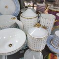 Тарелка десертная ИФЗ Стандартная-2, Азур золотой, 20см, костяной фарфор 80.93401.00.1