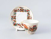 Чашка с блюдцем ИФЗ Весенняя, Красный петух, 250мл, фарфор 81.15418.00.1