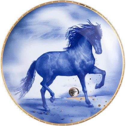 Тарелка декоративная ИФЗ Эллипс, Пепел, 195мм, фарфор 81.34077.00.1