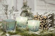 Свеча декоративная Bartek Candles Новогоднее Дерево, стакан 5901685036375