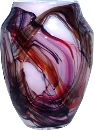 Ваза из цветного стекла Jozefina Мамба, 38см 21-277-380-15L