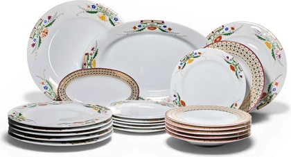 Сервиз столовый ИФЗ Европейская, Замоскворечье-2, 21 предмет, 6 персон, фарфор 81.10664.00.1