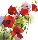 Салфетки для декупажа Кармин мечта 33x33, 3-сл, 20шт Paw TL325800