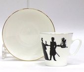 Чашка с блюдцем Прогулка, ф. Чёрный кофе ИФЗ 81.14926.00.1