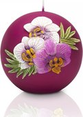 Свеча декоративная Bartek Candles Орхидея матовая, шар 10см 5901685024457