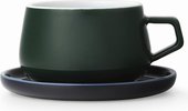 Чайная чашка с блюдцем Viva Scandinavia Ella, 0.25л, тёмно-зелёный V79765